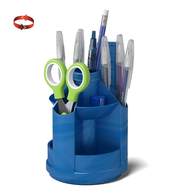 Набор настольный вращающийся пластиковый ErichKrause Mini Desk, Ice Metallic, синий